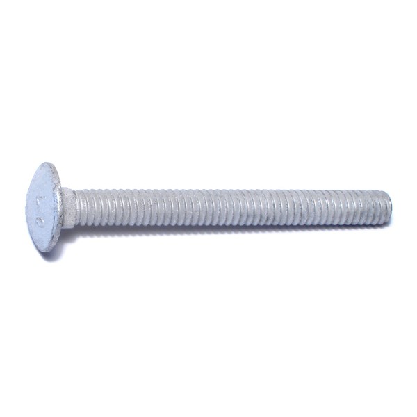 Midwest Fastener 1/4"-20 x 2-1/2" Hot Dip Galvanized Grade 2 / A307 Steel Coarse Thread Carriage Bolts 100PK 05478